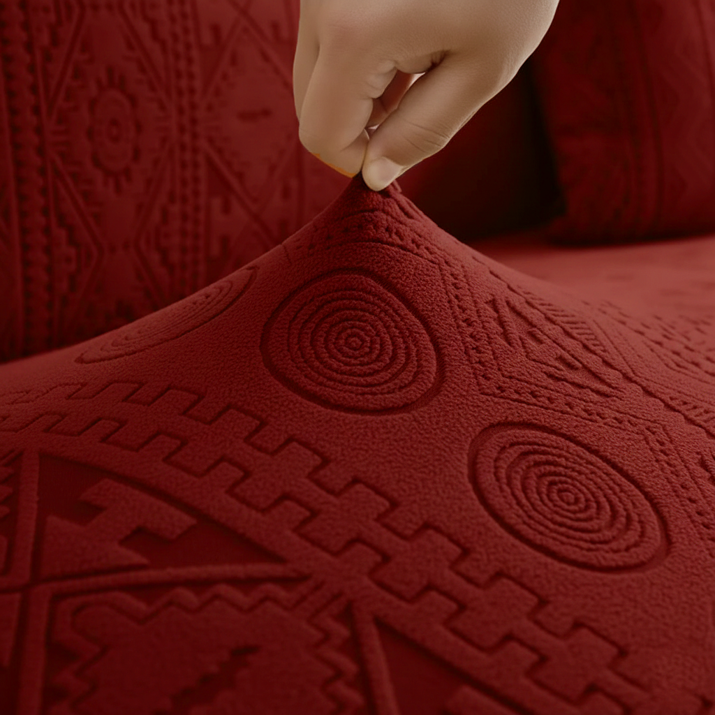 Bohemian Sofa Cover Maroon