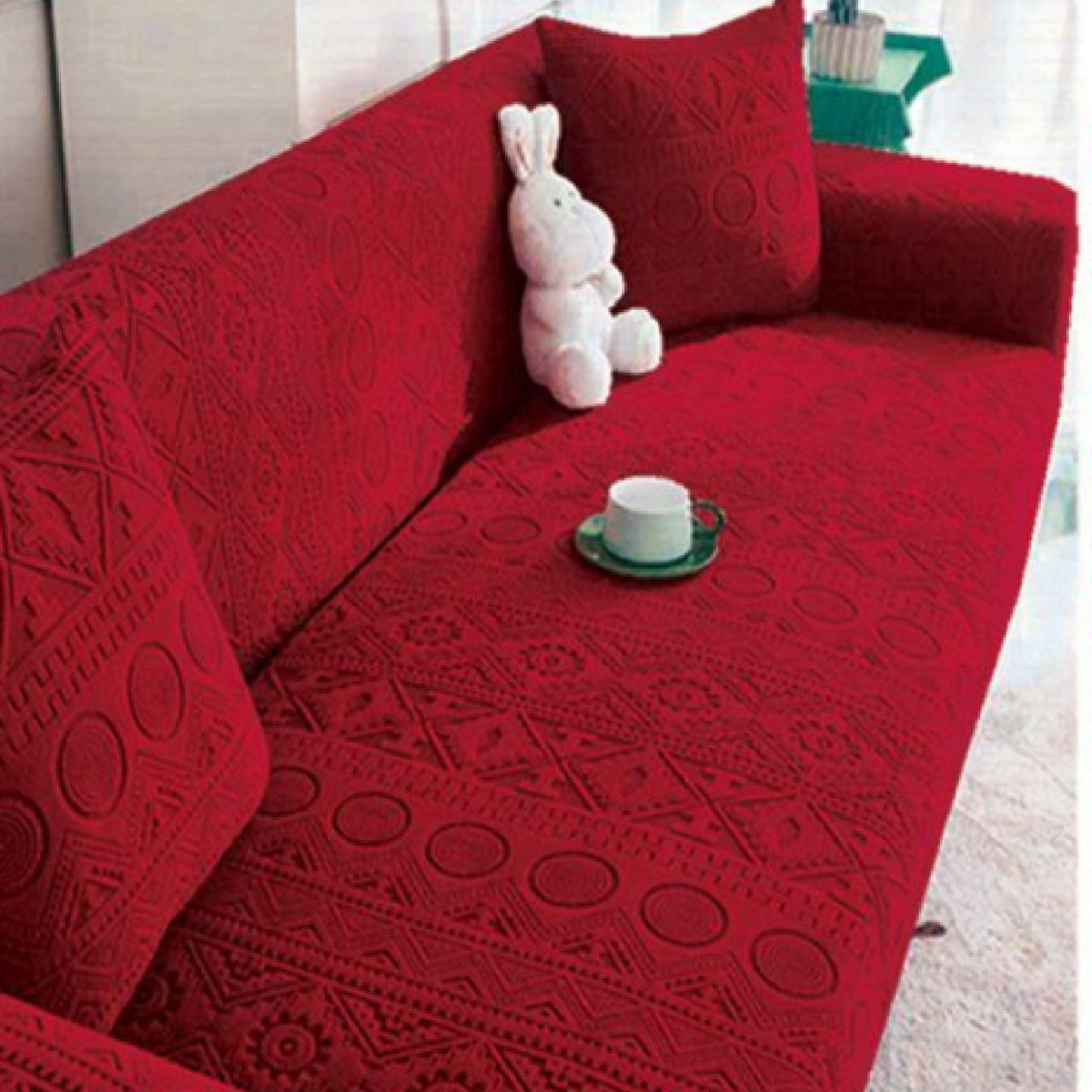 Bohemian Sofa Cover Maroon