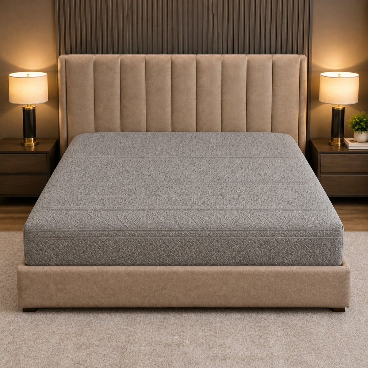Bohemian Bed Fitted Sheet - Grey