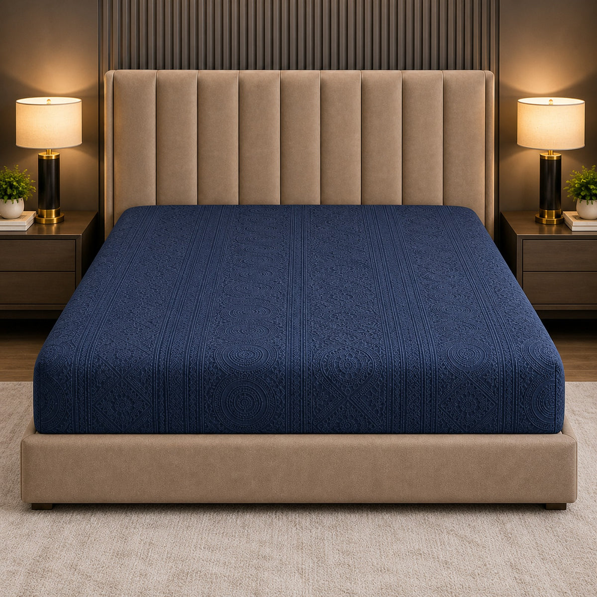 Bohemian Bed Fitted Sheet - Blue
