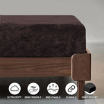 velvet fitted sheet brown