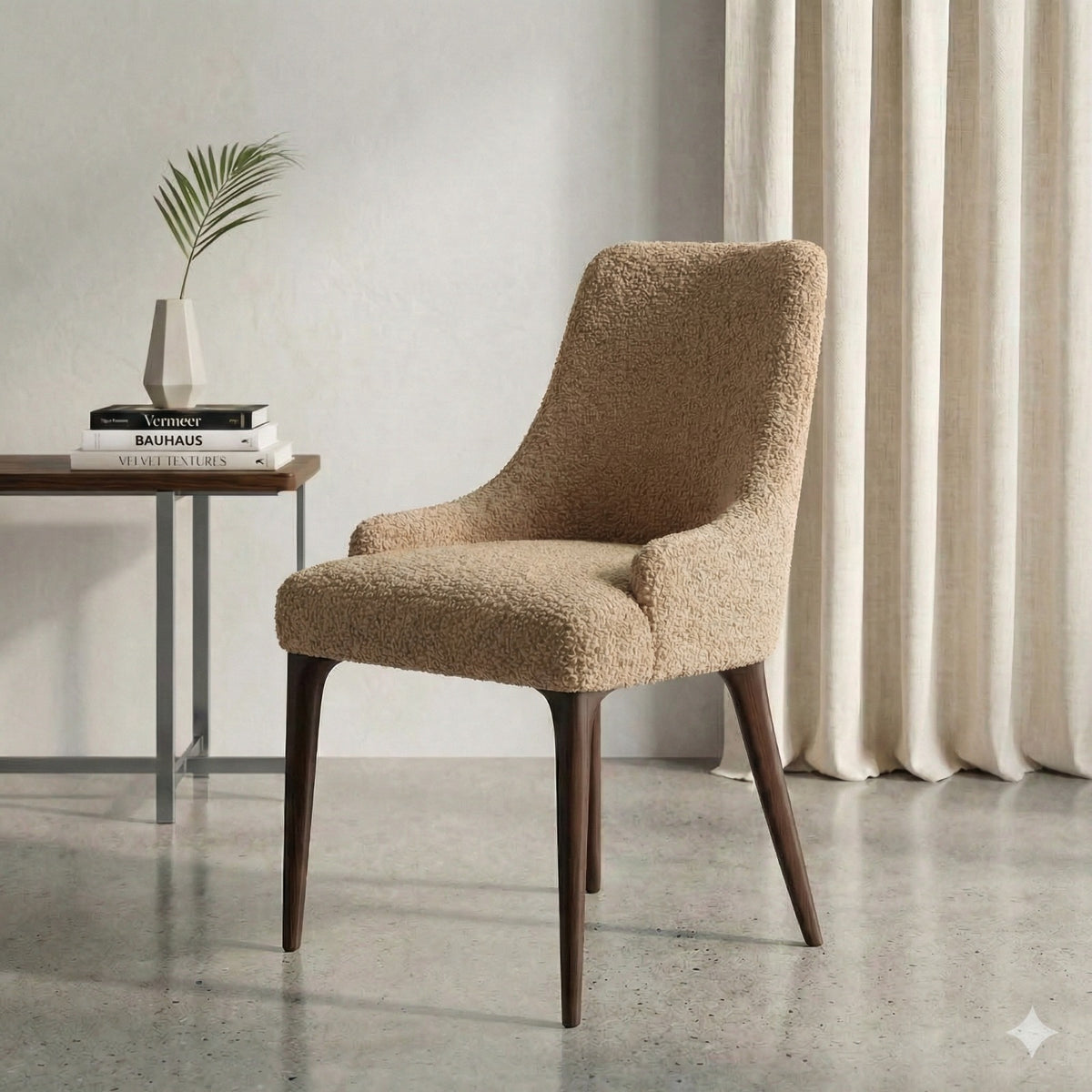 Terry Turkish Chair Cover -Camel Brown