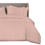 cotton satin stripe bed sheet set pink bed sheet set.
