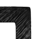 Cotton Sateen Stripe Fitted Sheet 3 Pcs Black