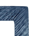 Cotton Sateen Stripe Fitted Sheet 3 Pcs Blue 