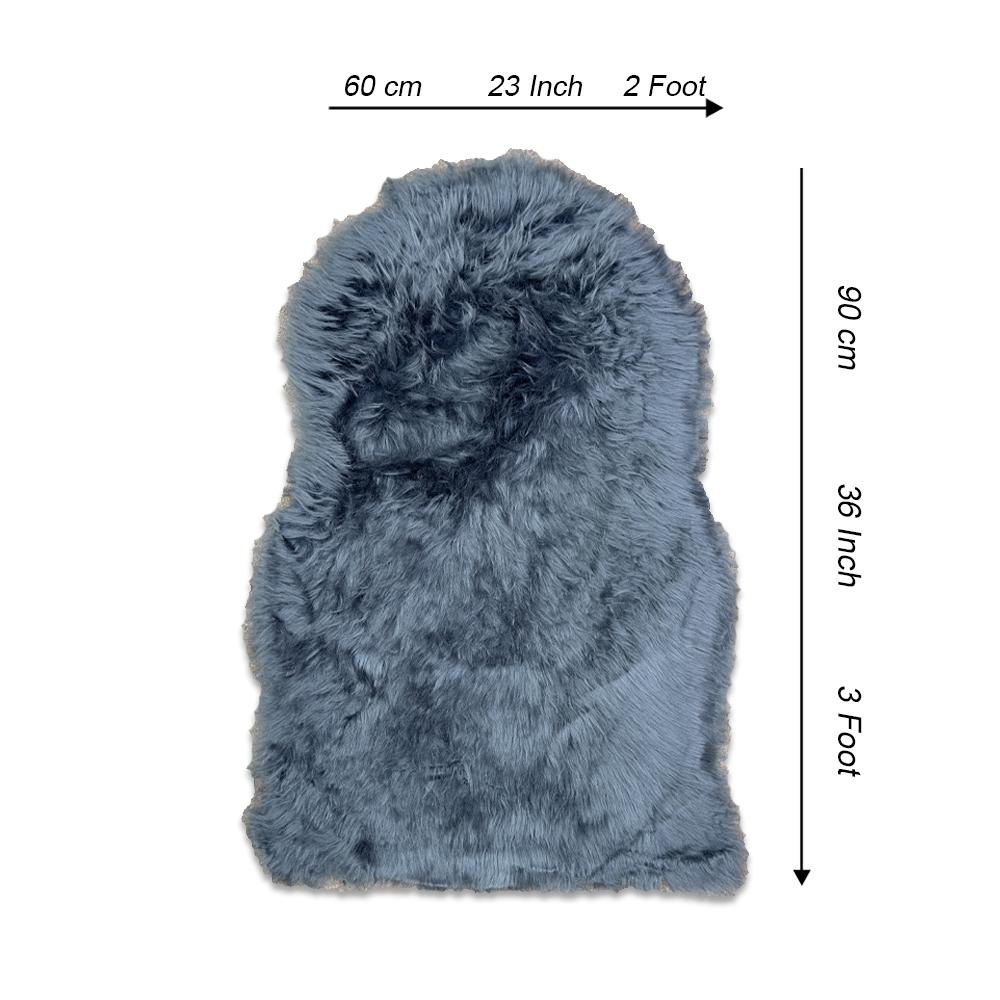 Diamond Shape Furry Rug - Grey