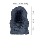 diamond shape furry rug black