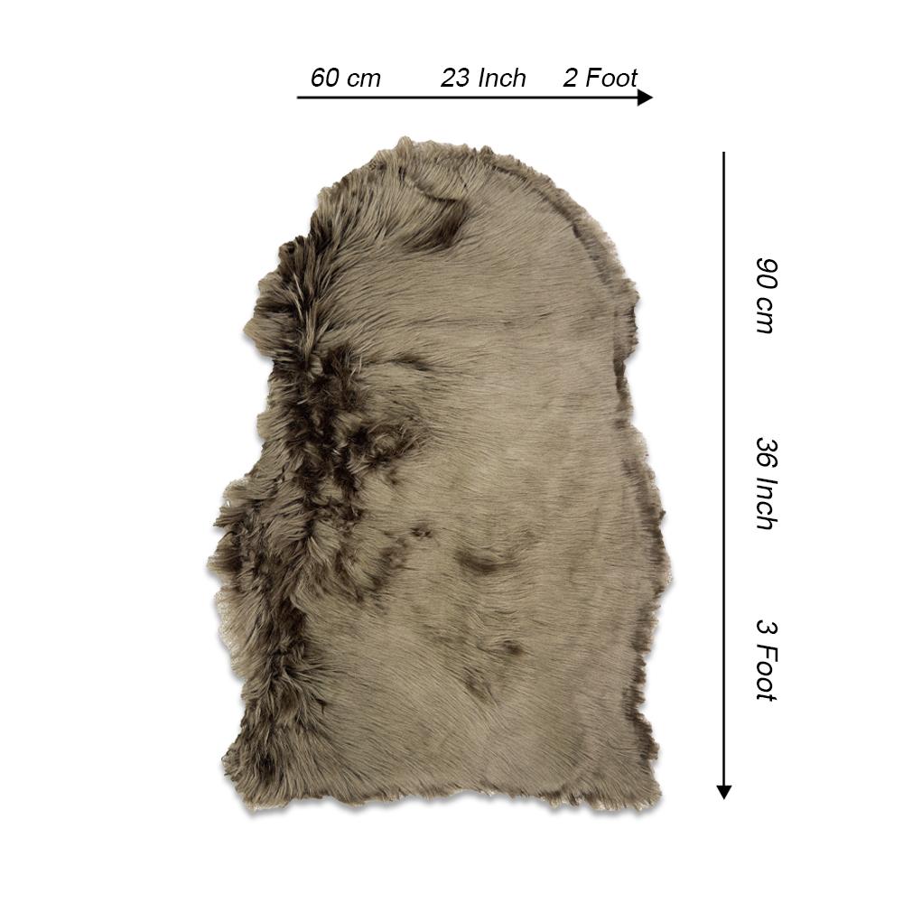 diamond shape furry rug brown