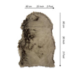 diamond shape furry rug brown