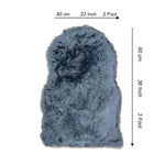 diamond shape furry rug grey