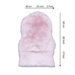 diamond shape furry rug pink