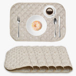 Elara Quilted Table Matt - Pack of 6 Pcs