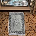 embroided velvet prayer mat grey