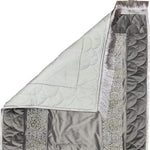 embroided velvet prayer mat grey