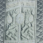 embroided velvet prayer mat grey quilted