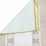 embroided velvet prayer mat off white