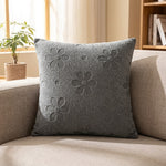 Flora Jacquard Cushion Cover - Grey