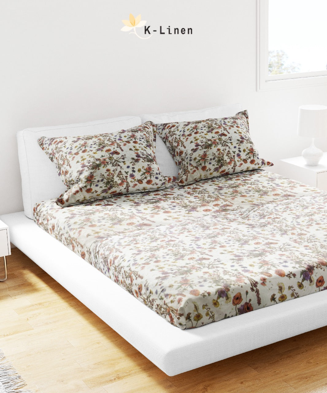 floral printed fitted sheet