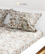 floral printed fitted sheet