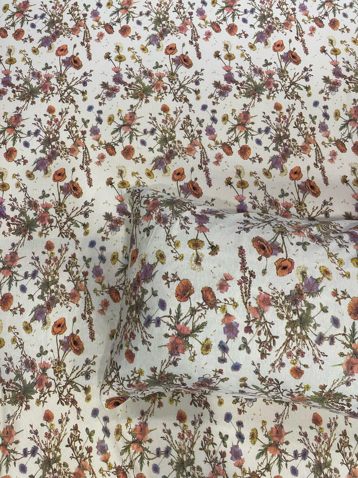 floral printed fitted sheet