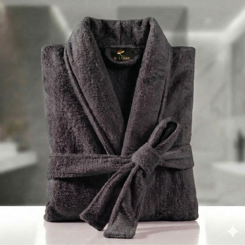 Fluffy Bathrobe Grey