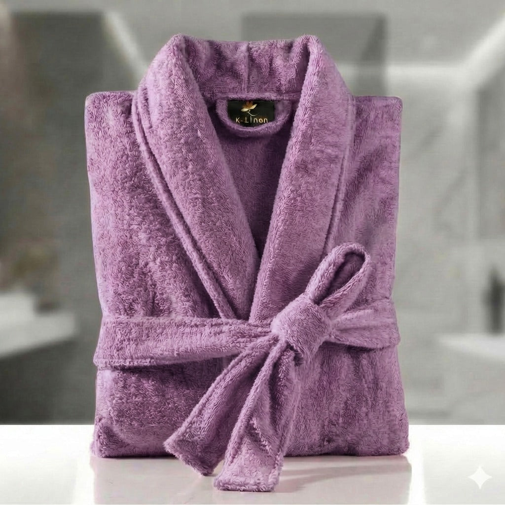 Fluffy Bathrobe Light Purple