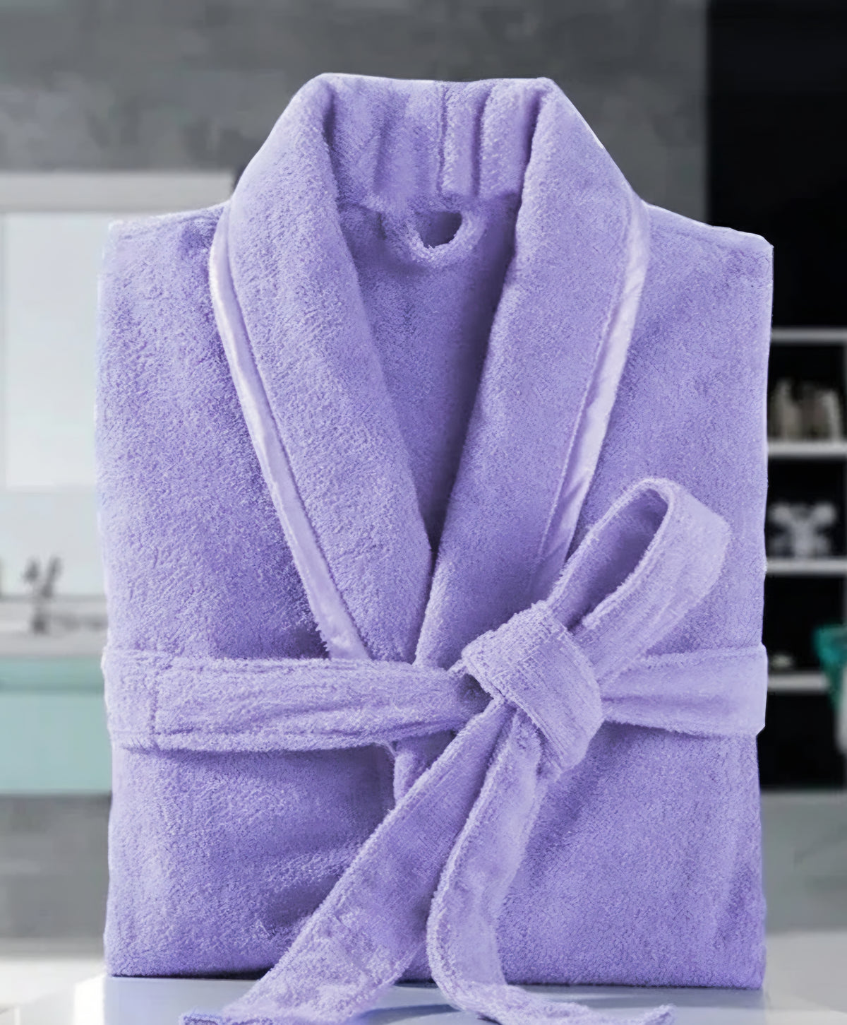 Fluffy Bathrobe Purple