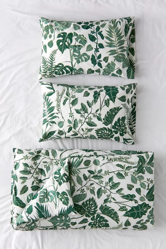greenery bed sheet set percale bed sheet set.