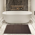 greek bath mat brown