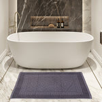 greek bath mat grey