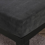velvet fitted sheet grey