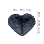 heart shaped rug black