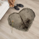 heart shaped rug brown