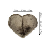 heart shaped rug brown