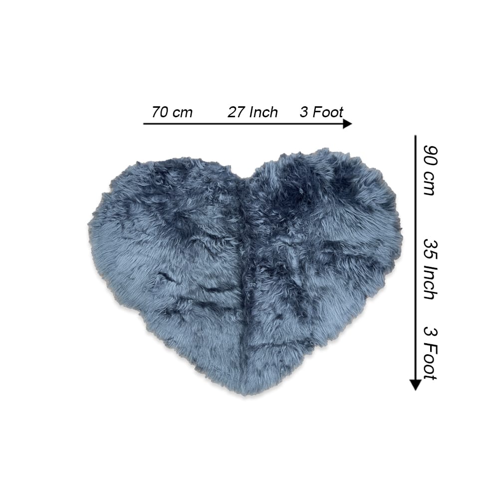 heart shaped rug grey