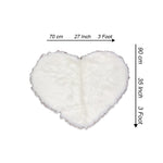 heart shaped rug white
