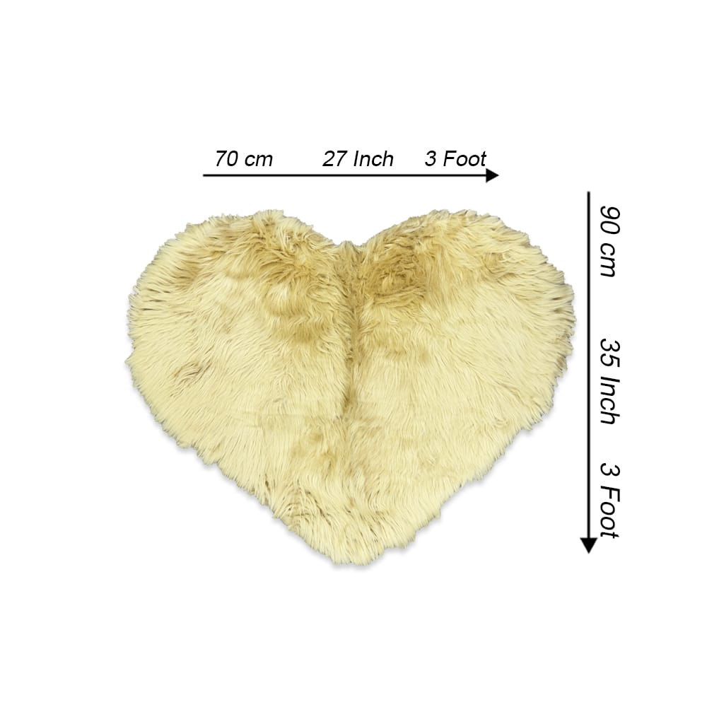 heart shaped rug yellow