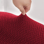 stripe jacquard l shape sofa cover maroon sofa cover.