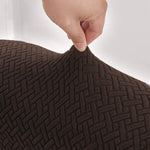 stripe jacquard l shape sofa cover brown sofa cover.