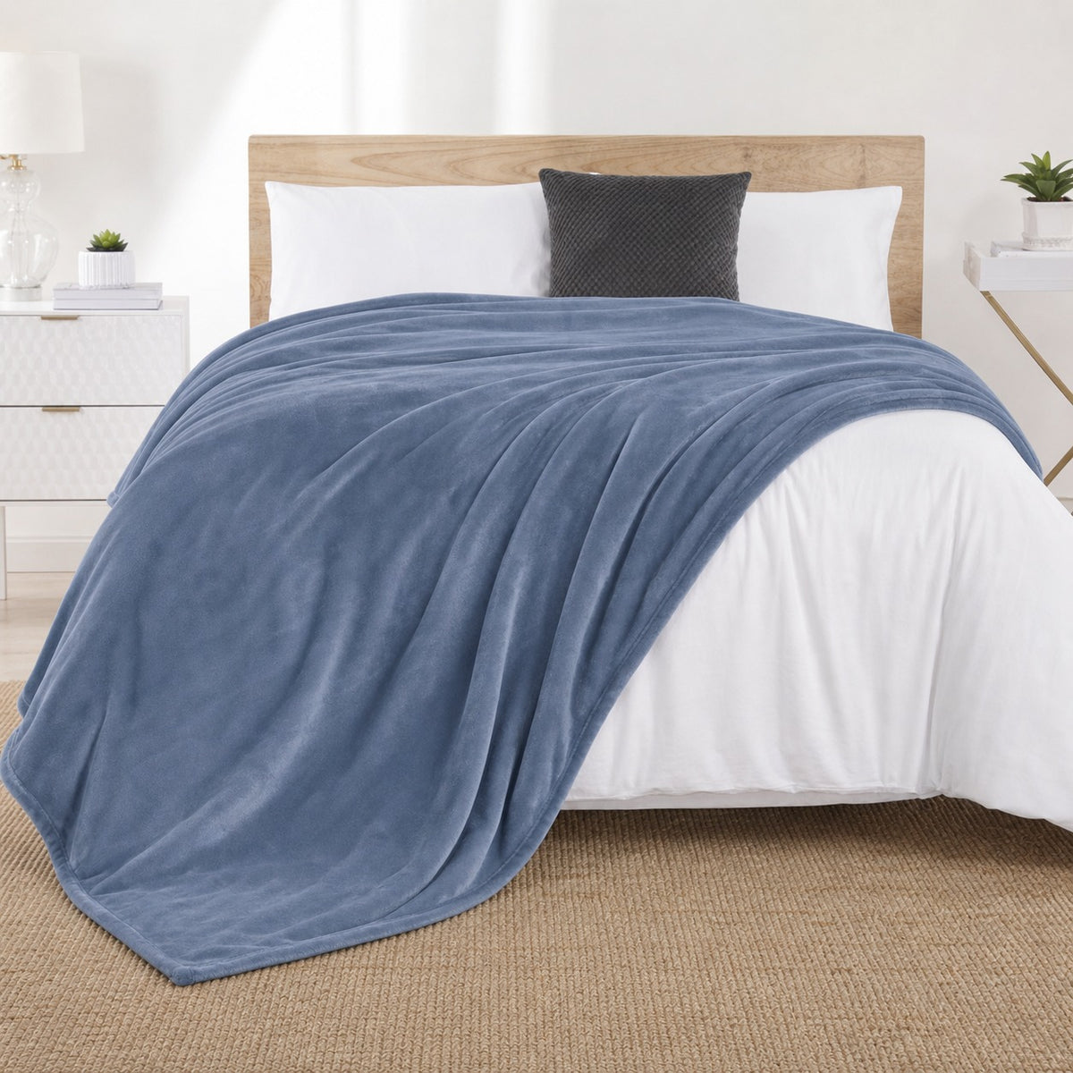 Ice Grey Heavy Plush Blanket