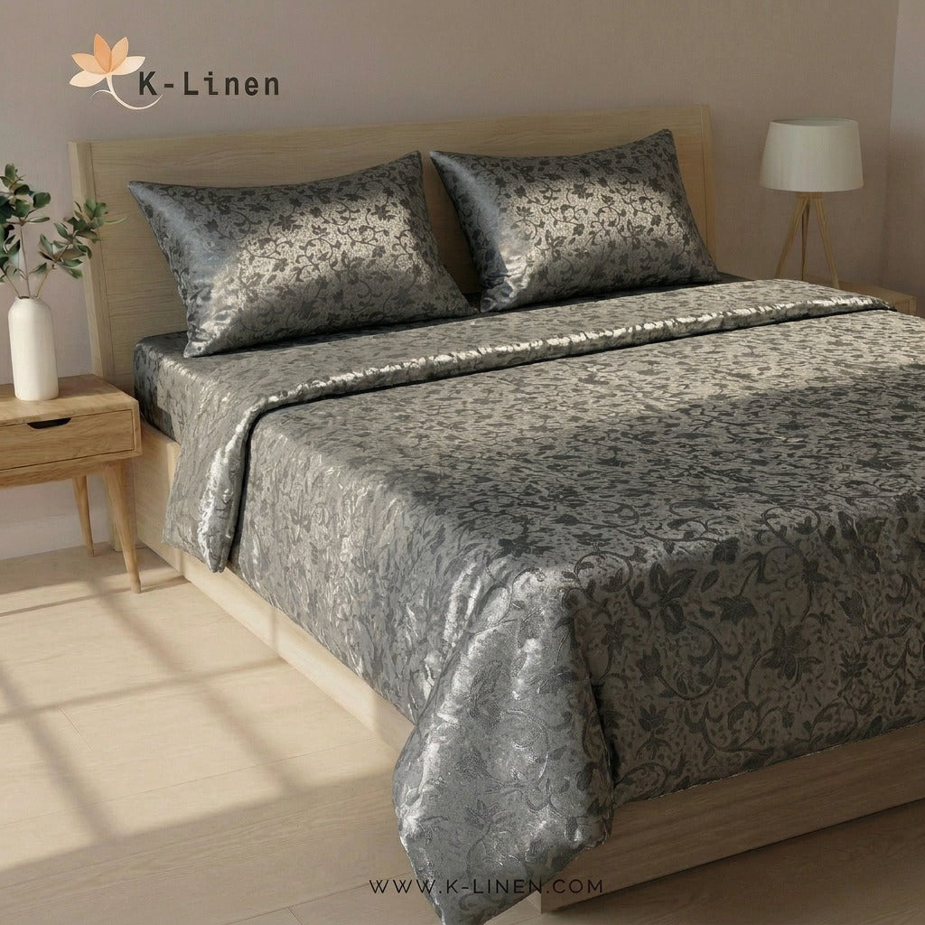 Jacquard Bedsheet Black