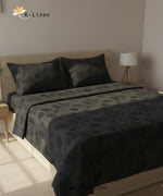 Jacquard Bedsheet Black