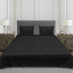 jacquard bedsheet black bed sheet set.