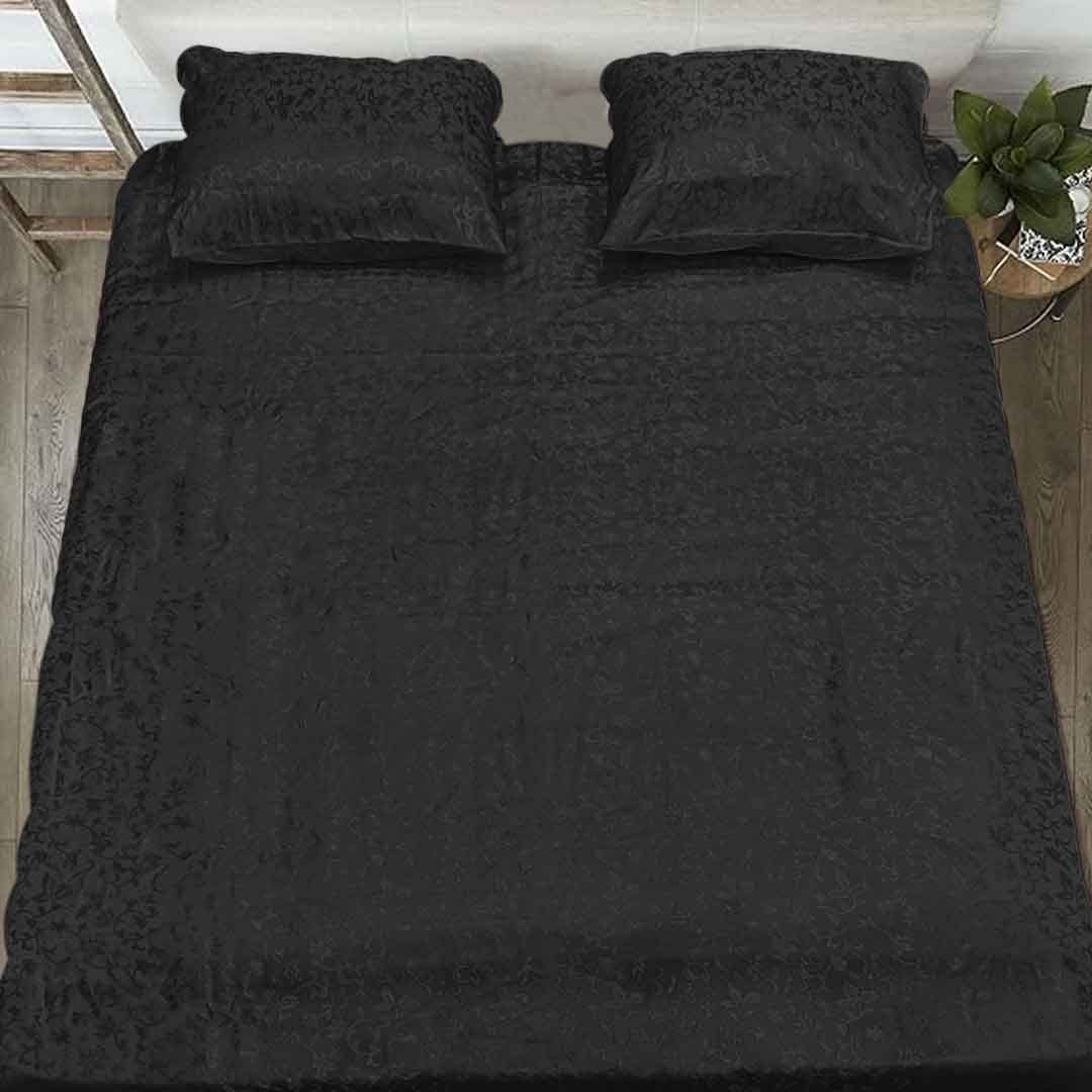 jacquard bedsheet black bed sheet set.