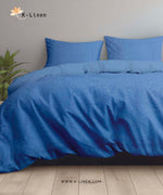 jacquard bedsheet blue bed sheet set.