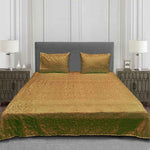 jacquard bedsheet golden bed sheet set.