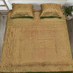 jacquard bedsheet golden bed sheet set.