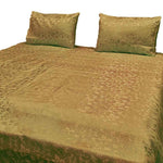 jacquard bedsheet golden bed sheet set.