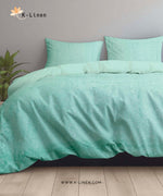 jacquard bedsheet Light Blue bed sheet set.