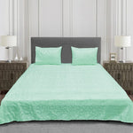 jacquard bedsheet light blue bed sheet set.